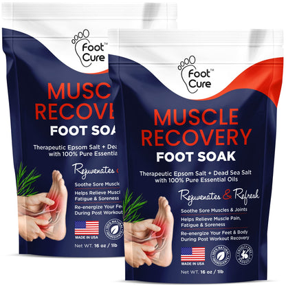 Muscle Relief Foot Soak with Epsom Salts - All Natural Salts for Post Workout Recovery 