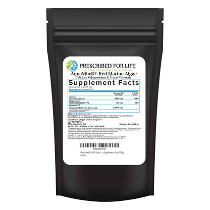 Prescribed for Life Aquamin Powder, Red Marine Algae Supplements, Rich in Plant Based Calcium & Magnesium, 72 Trace Minerals, Non GMO (113g)