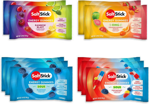 SaltStick Energy Chews Energy Gummies Variety Pack 10 Bags/ 20 Servings