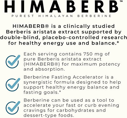 MYOXCIENCE Berberine Fasting Accelerator - Himaberb Berberine HCL with ALA (Alpha Lipoic Acid) and Biotin (90 Capsules)