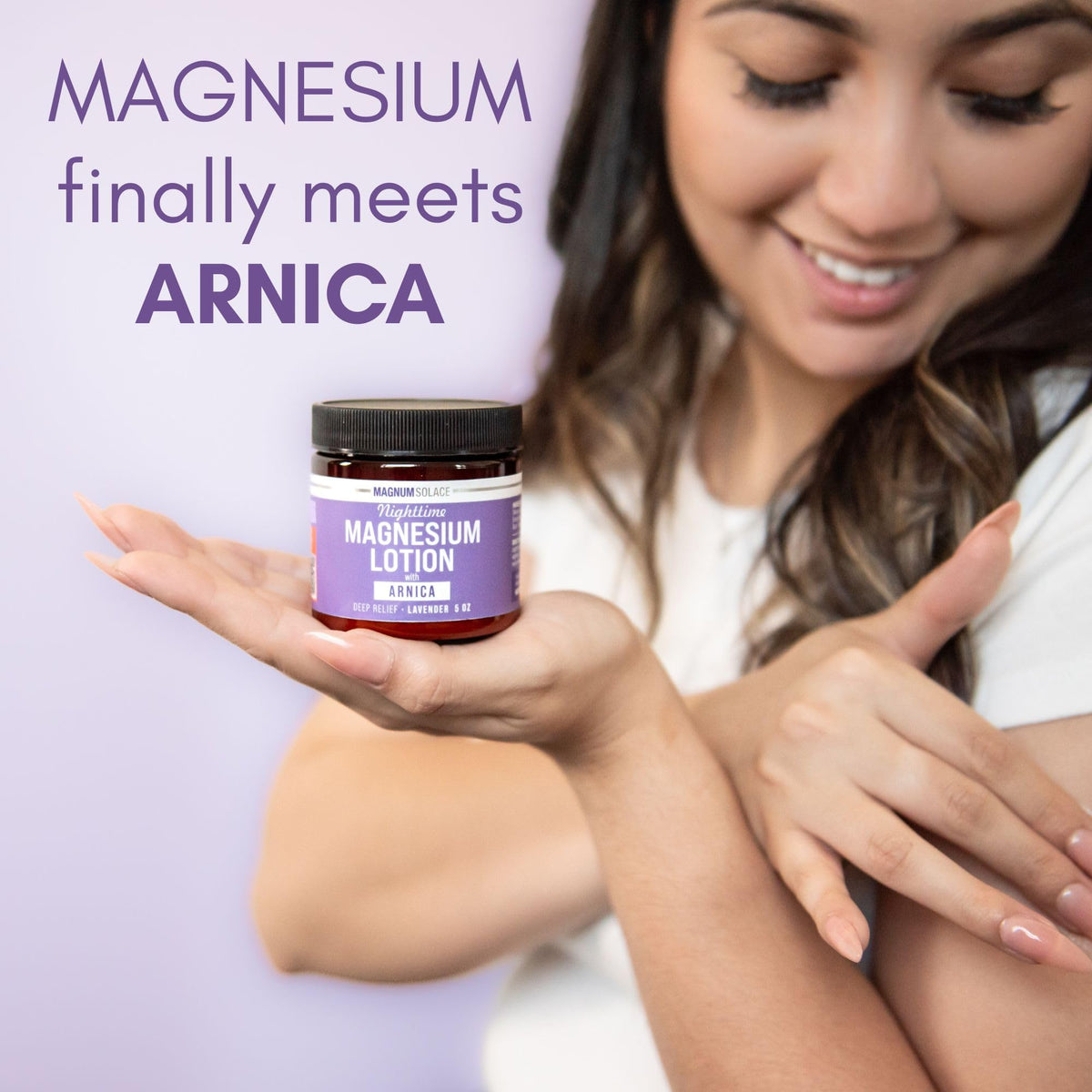 Magnum Solace Nighttime Magnesium Lotion with Arnica - Highly Concentrated Magnesium