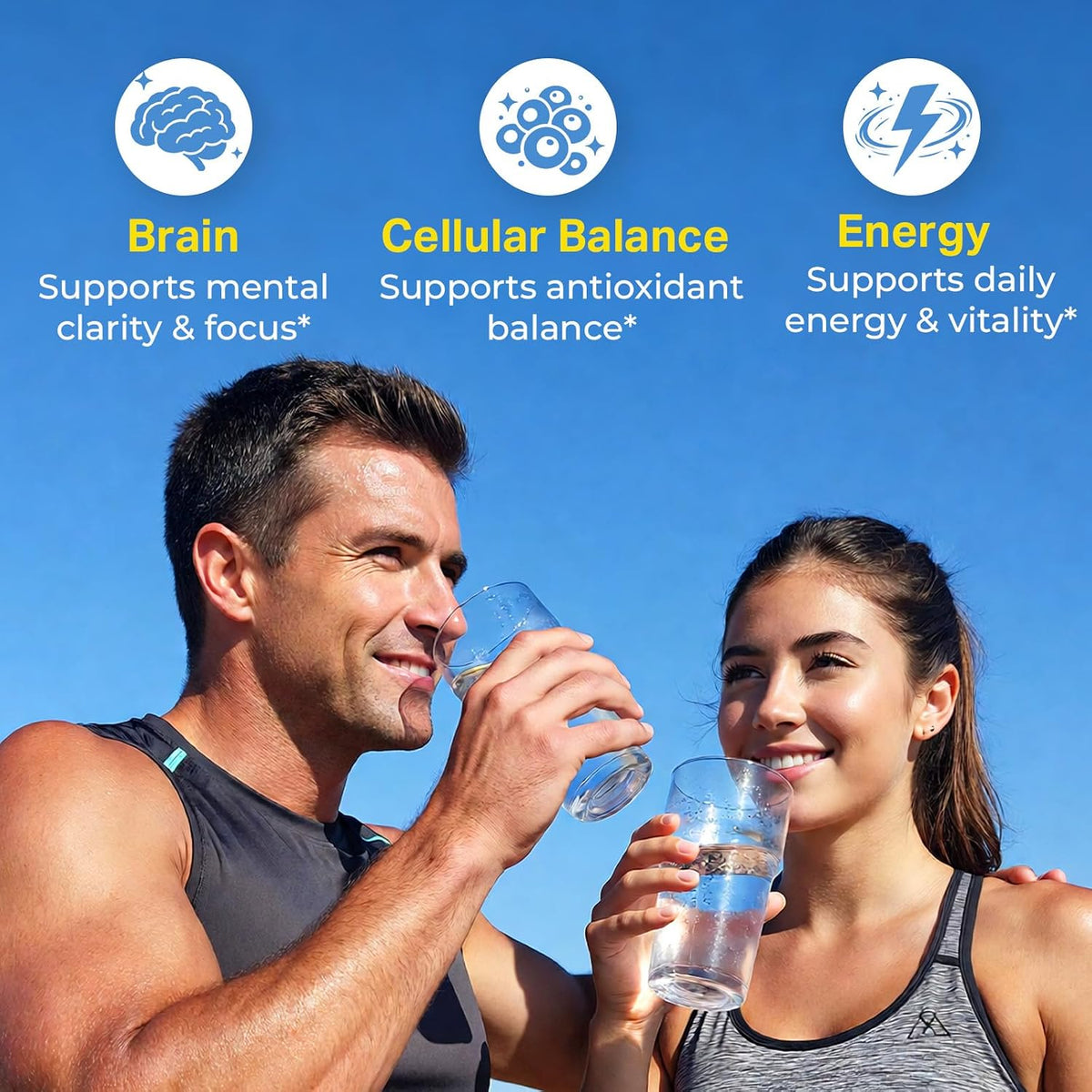 12 PPM H2 Hydrogen Tablets & 11 Strain Probiotics 100 Billion CFU - Daily Supplement Routine - 2 Items