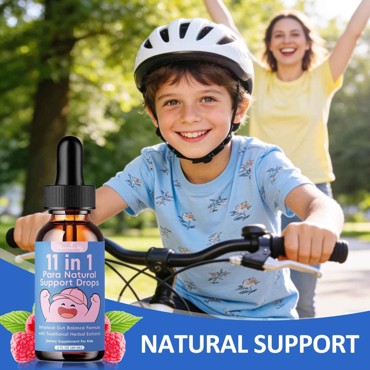 Theronika Aly Parasite Cleanse for Humans & Kids - Advanced Herbal Blend with Black Walnut, Wormwood, Clove, Digestive & Gut Balance Support, Alcohol-Free Liquid Drops, 30 Servings