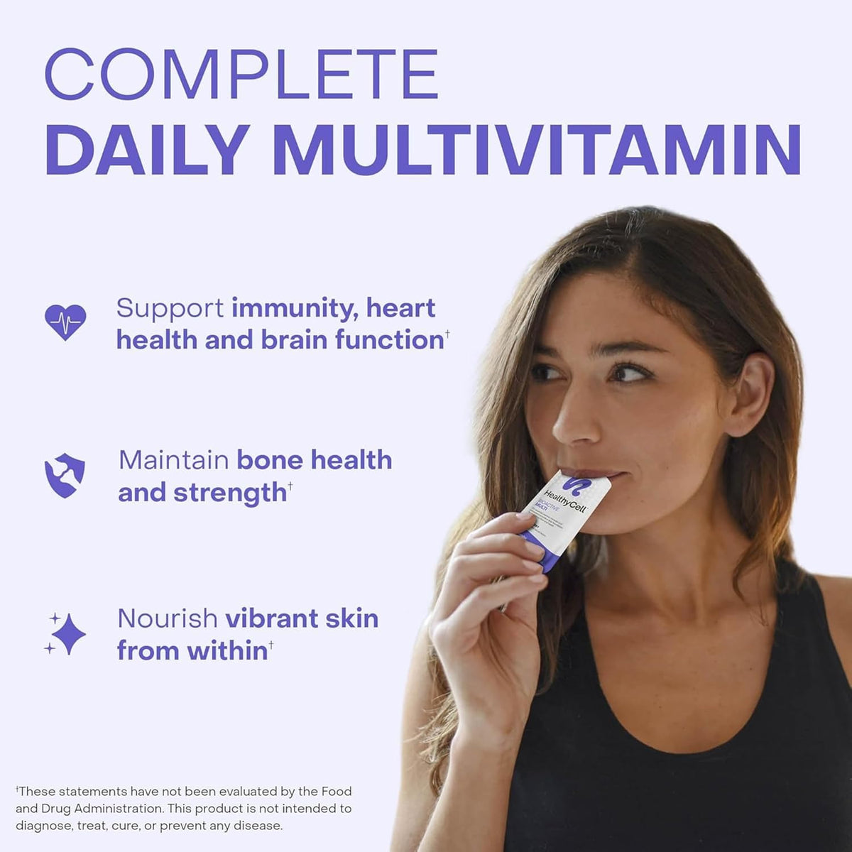 Healthycell Bioactive Multi - Daily Liquid Multivitamin for Men & Women - 20+ Essential Vitamins, Minerals & Antioxidants for Brain, Heart, Immunity, Energy, Skin & Hair Support - 30 Gel Packs