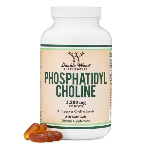 Phosphatidylcholine 1,200mg - 210 Softgels - Enhanced Version of Sunflower and Soy Lecithin (Choline Supplements) - Non-GMO and Gluten Free