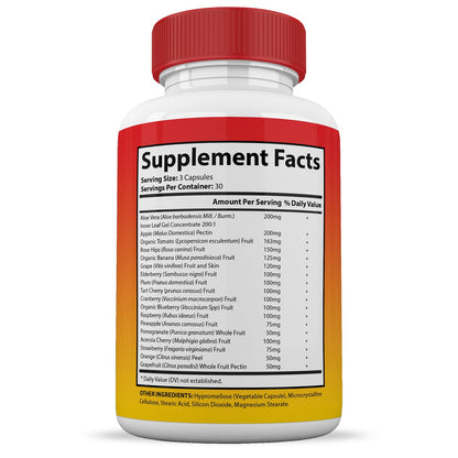 (6 Pack) Vital Fruits and Veggies Supplement Whole Food Red & Green Superfoods