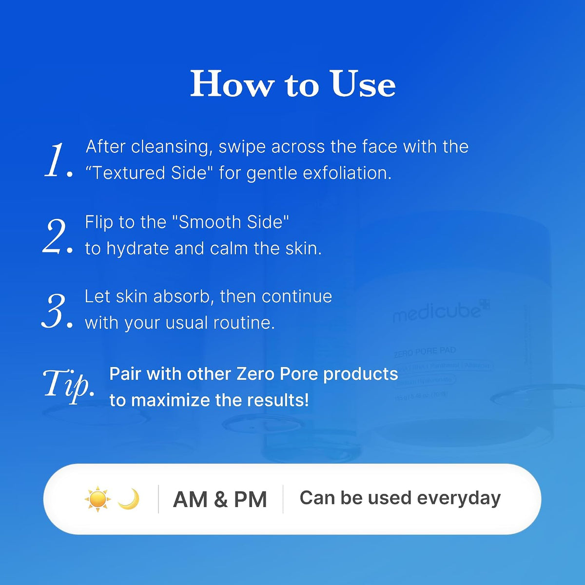 Medicube Zero Pore Pad 2.0 – Exfoliating Toner Pads for Pore & Sebum Care