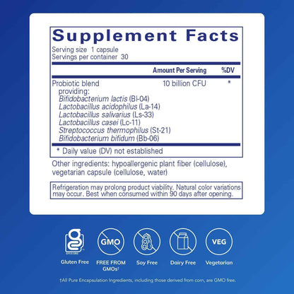 Pure Encapsulations Probiotic G.I. - Shelf Stable Probiotic for Intestinal Health & Gastrointestinal Support* - with Lactobacillus & Bifidobacterium - 30 Capsules