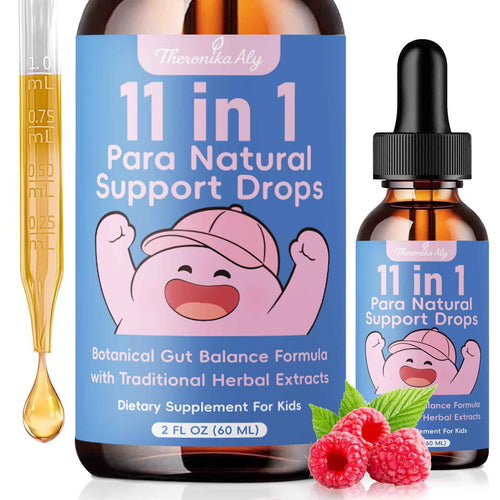 Theronika Aly Parasite Cleanse for Humans & Kids - Advanced Herbal Blend with Black Walnut, Wormwood, Clove, Digestive & Gut Balance Support, Alcohol-Free Liquid Drops, 30 Servings