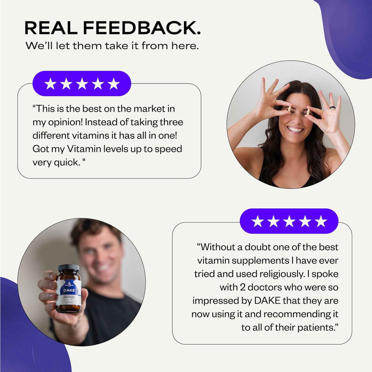 Suppgrade Labs DAKE by Dave Asprey - Synergistic Blend of Essential Vitamins D-A-K-E - Vitamin D2 + K2 + A + E Supplement for Immune Support, Bone & Joint Support, & Heart Health - 60 Day Supply