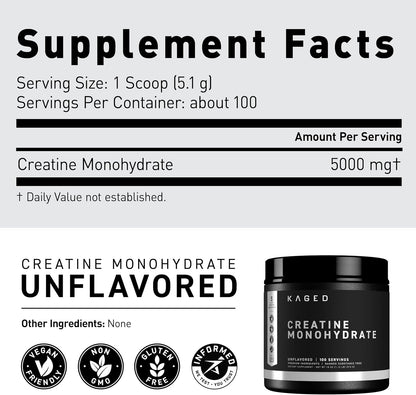 Kaged Creatine Monohydrate, Glutamine & Intra Workout Bundle - Pre, Intra, & Post Workout Supplement Kit - Muscle Recovery and Growth
