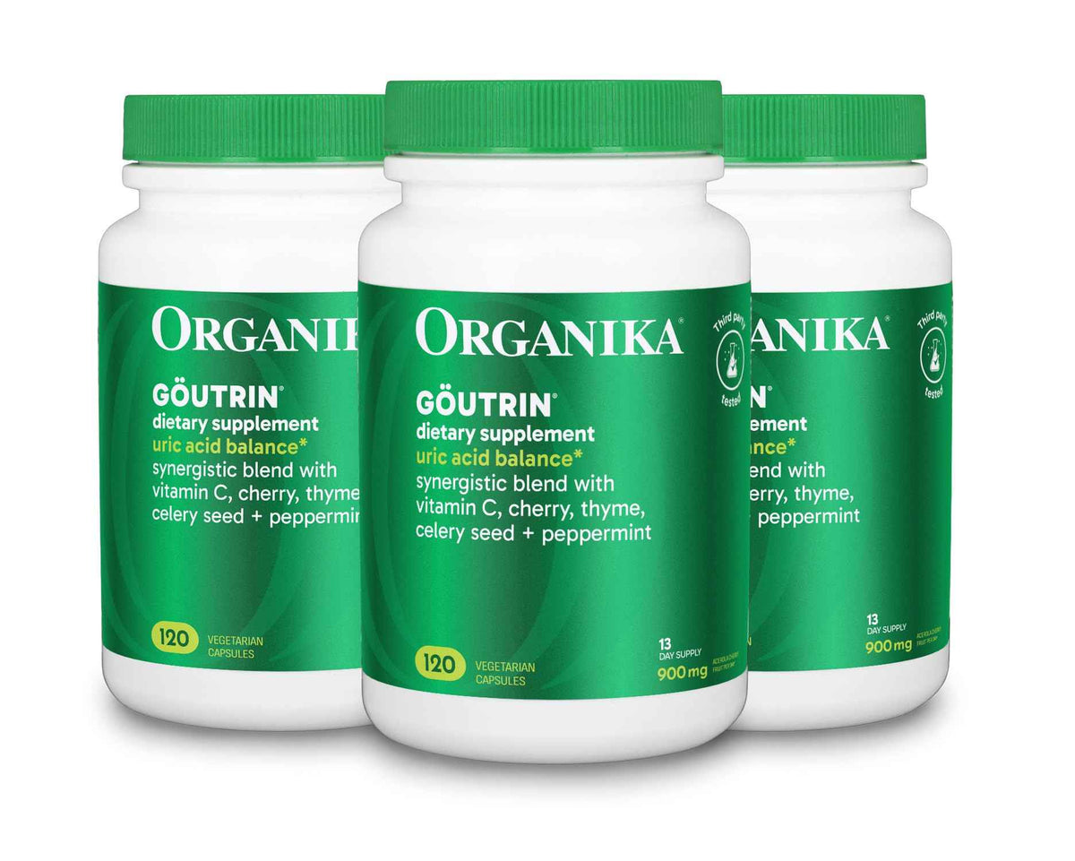 Organika Goutrin Supplement - 120ct, Pack of 3