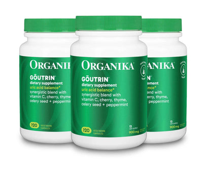Organika Goutrin Supplement - 120ct, Pack of 3