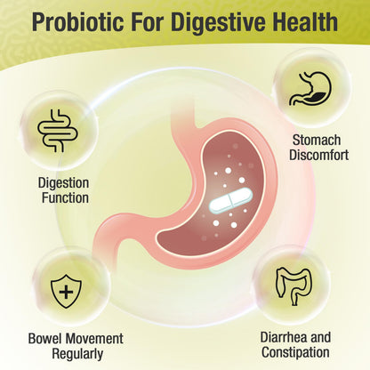 Ascuoli Probiotics for Women & Men - 300 Billion CFU, 24 Strains Probiotics + 15 Organic Herbs Blend, Daily Probiotic for Digestive Health