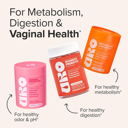 O Positiv URO Happy Body Bundle - Vaginal Probiotic, Metabolism & Fiber