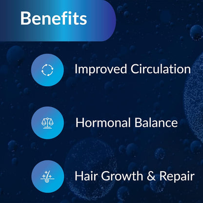 Equilife Daily Hair Support Supplement, Blend with Biotin, 60 Capsules - Ashwagandha, Zinc & Saw Palmetto - Helps Enhance Thickness & Strength - Supports Hair Growth & Repair - Gluten Free - Non-GMO