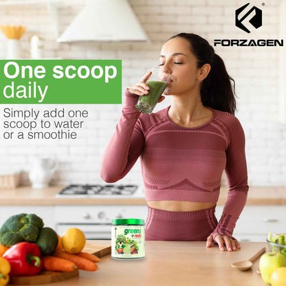 Forzagen Vegan Greens & Reds Superfood Powder - Organic Super Greens Powder - Premium Veggie Powder Supplement - 35 Servings Reds and Greens Superfood Powder