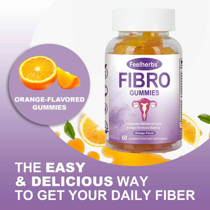Fibro Gummies for Women Ovarian, Multivitamin Gummies for Hormone Balance, Ovarian Support Inositol Gummy with Vitamin A, E, and Minerals, 60 Count