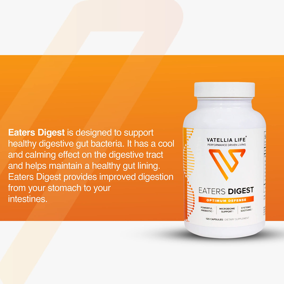 Vatellia Life New from Eaters Digest - Prebiotic - Probiotic - Digestive Support - Gut Soothing - Healthy Gut Lining - Max Nutrient Absorption