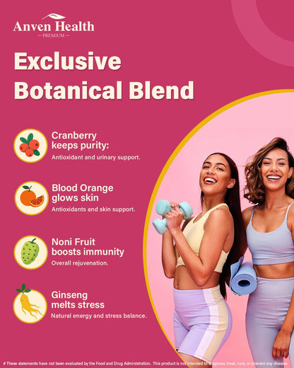 Anven Health Probiotics and Prebiotics for Women pH Balance & Digestion - 60 Billion Vaginal Probiotic with Cranberry & D-Mannose for Gut, Urinary, Immune Health