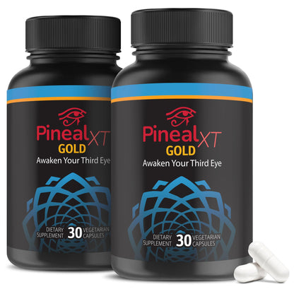 Pineal XT Gold Pineal Gland Supplement, Third Eye Awakening - Focus and Memory Supplement for Brain, 7 Powerful Ingredients Detox and Activate Your Pineal Gland, 30 Count, 1 Daily