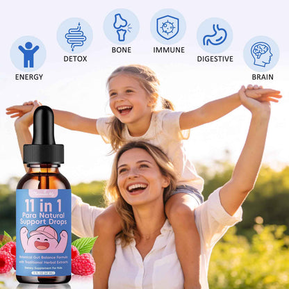 Theronika Aly Parasite Cleanse for Humans & Kids - Advanced Herbal Blend with Black Walnut, Wormwood, Clove, Digestive & Gut Balance Support, Alcohol-Free Liquid Drops, 30 Servings