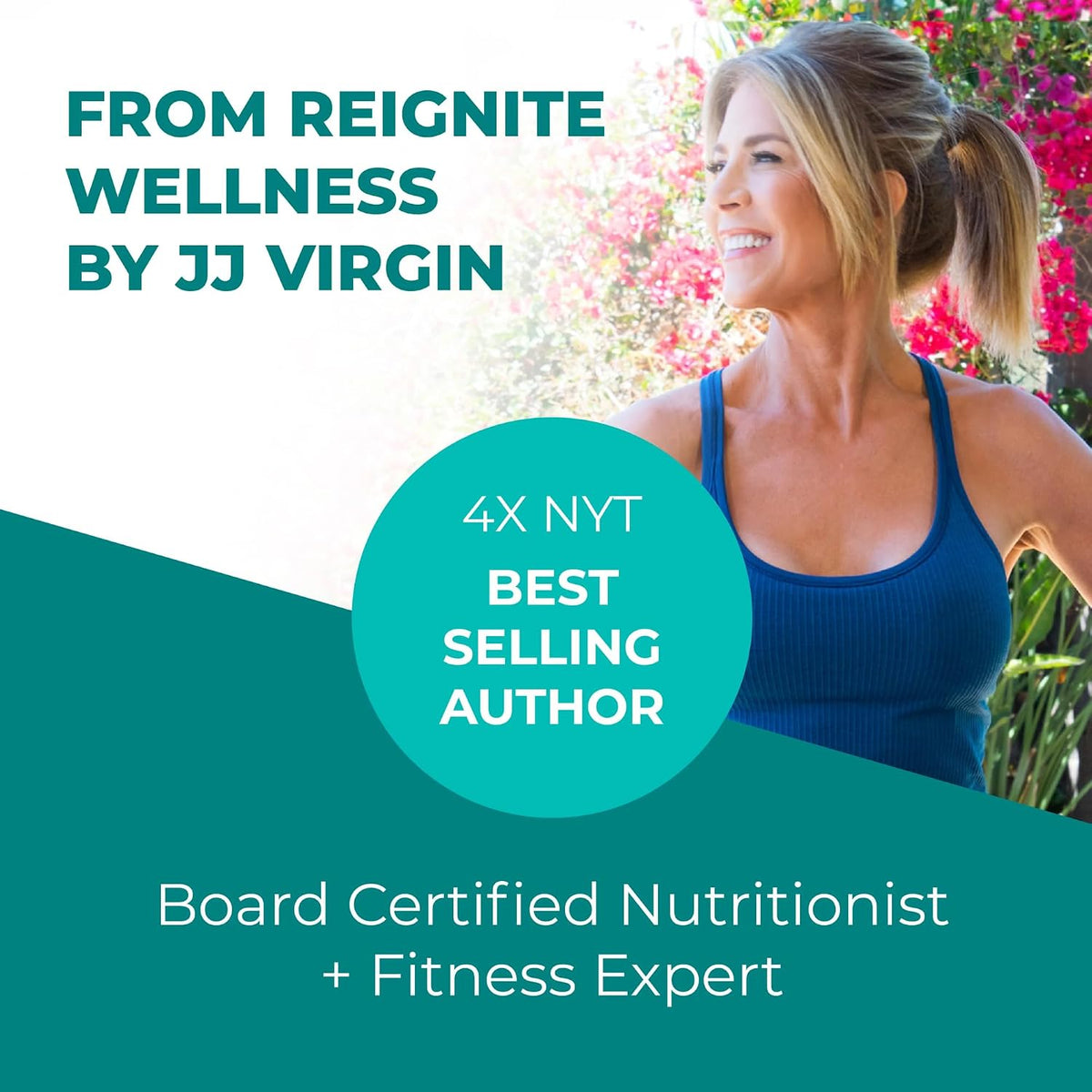 Reignite Wellness by JJ Virgin - Magnesium Body Calm - Chelated Magnesium Supplement for Energy Production, Sense of Calm & Immune Support - Magnesium Bisglycinate Chelate Complex - 120 Capsules