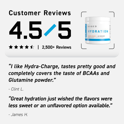Kaged Sugar Free Hydration - 5 Key Electrolytes - Coconut Water - Tastes Amazing - 60 Servings