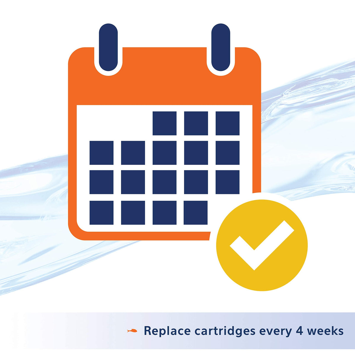 Aqueon Replacement Filter Cartridges Medium, Filter Cartridge, 6-Pack - Fish tank filter cartridge, dual-sided dense-floss with activated carbon, fits QuietFlow size 10 filters