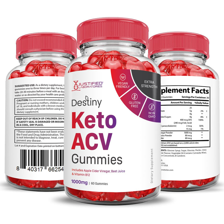 (10 Pack) Destiny Keto ACV Gummies Advanced Formula 1000MG Destiny Keto Gummies