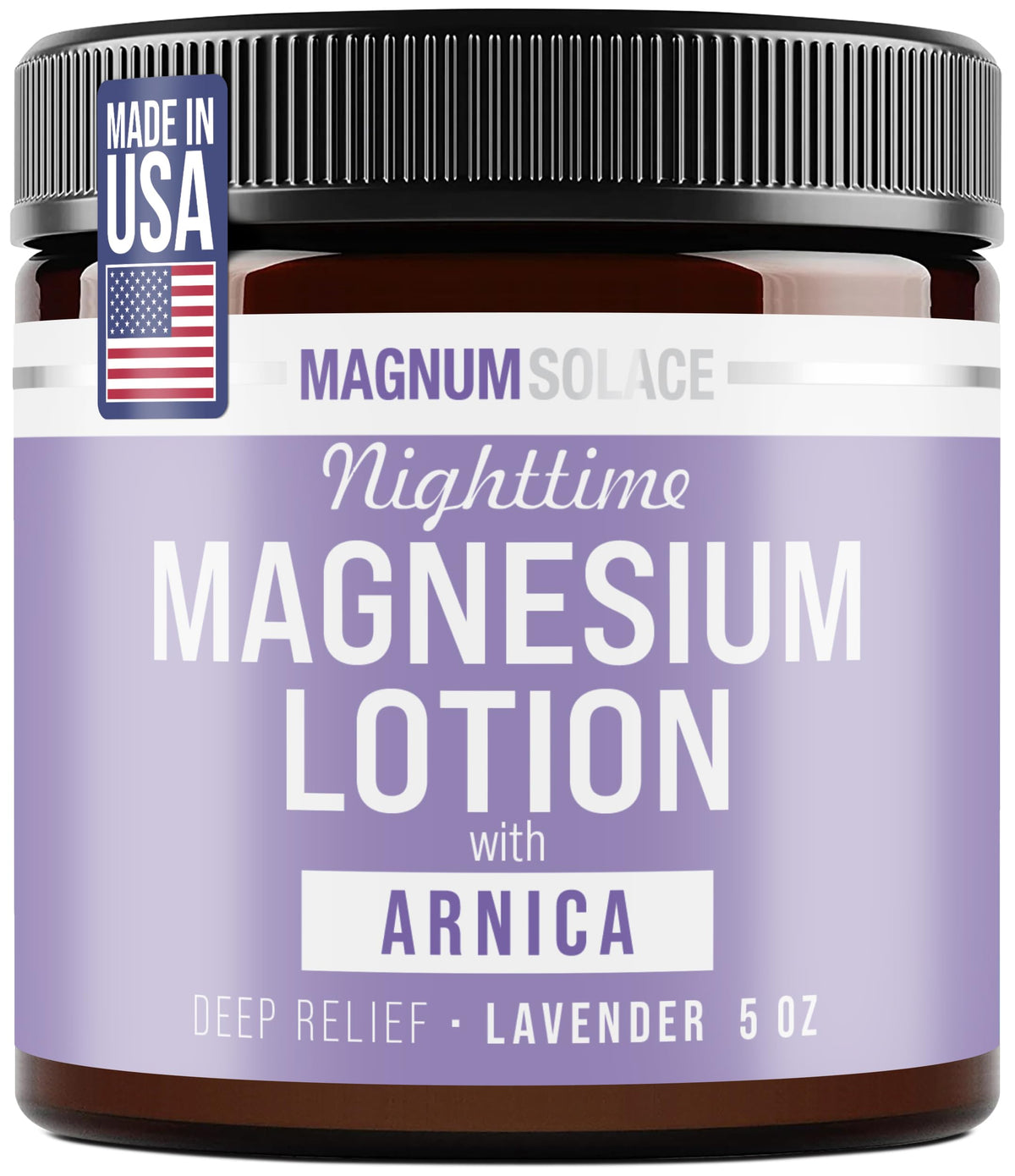 Magnum Solace Nighttime Magnesium Lotion with Arnica - Highly Concentrated Magnesium