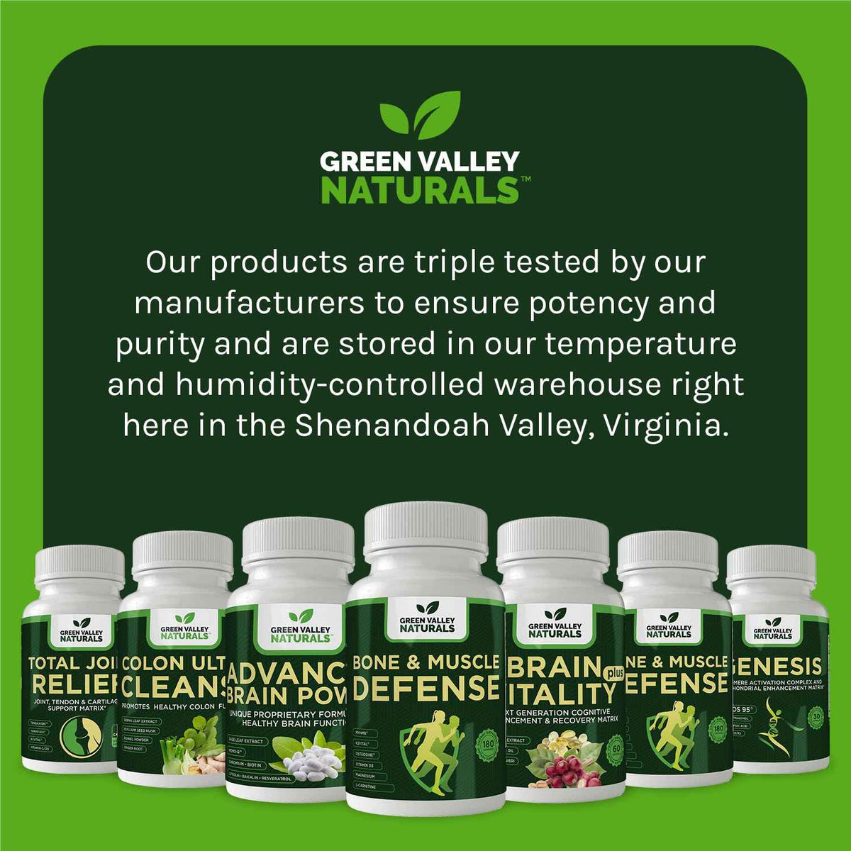 Green Valley Naturals Bone & Muscle Defense Supplement - Bone Health, Muscle Support & Joint Mobility Formula with MyHMB, Magnesium, Vitamin D3 & L-Carnitine for Daily Wellness, 60 Capsules
