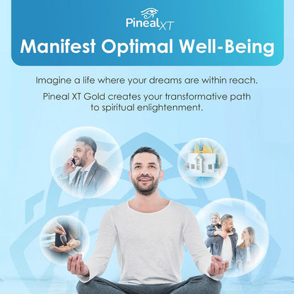 Pineal XT Gold Pineal Gland Supplement, Third Eye Awakening - Focus and Memory Supplement for Brain, 7 Powerful Ingredients Detox and Activate Your Pineal Gland, 30 Count, 1 Daily