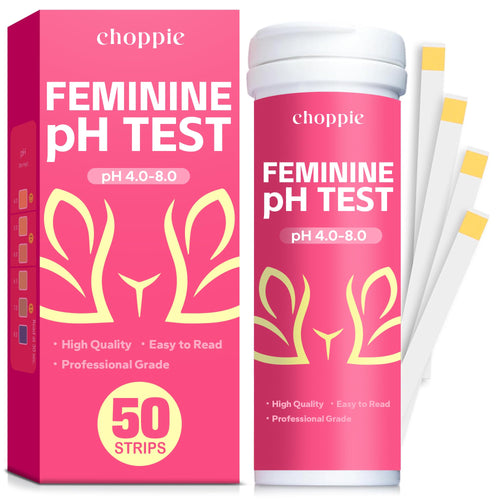 Choppie Vaginal Health pH Test Strips (50 Strips), pH Balance Test Strips for Women, Vaginal pH Test Strips