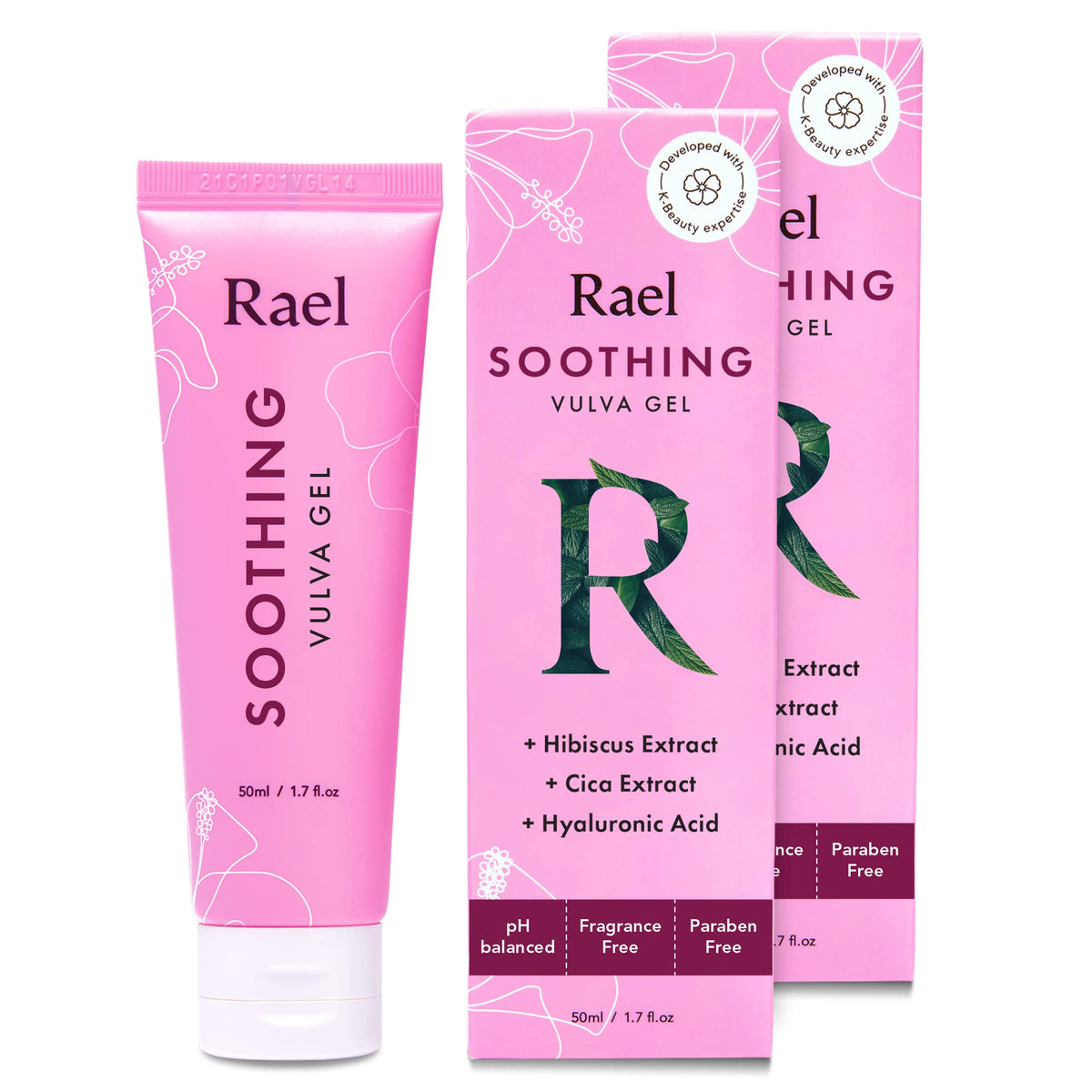 Rael Vaginal Moisturizer, Soothing Vulva Gel - pH Balance Intimate Skin Care for Women, All Skin Types