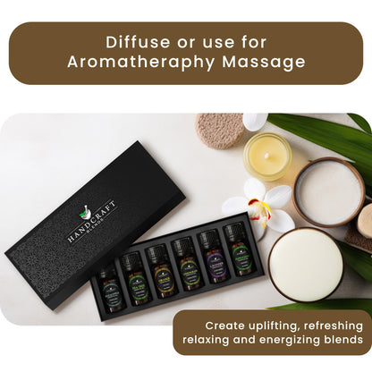 Handcraft Essential Oils Set - Top 6 Essential Oil Diffuser Oils for Home, Candle Making, Aromatherapy Oils