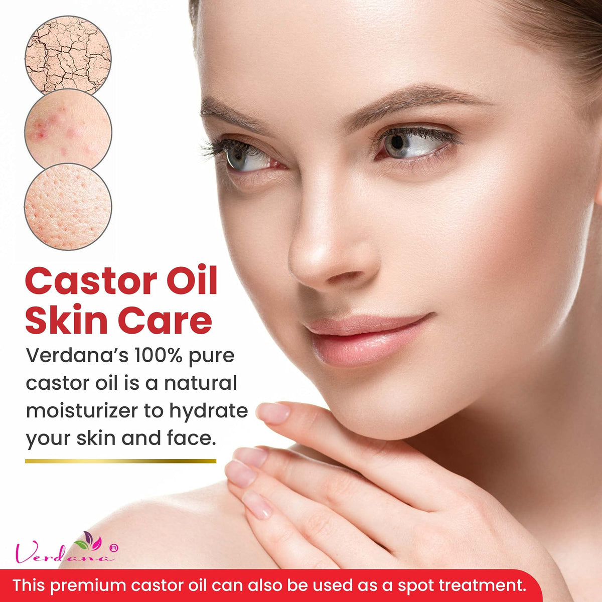 Verdana Organic Castor Oil - USDA Certified Organic - Cold Pressed, Unrefined, 100% Pure and Hexane