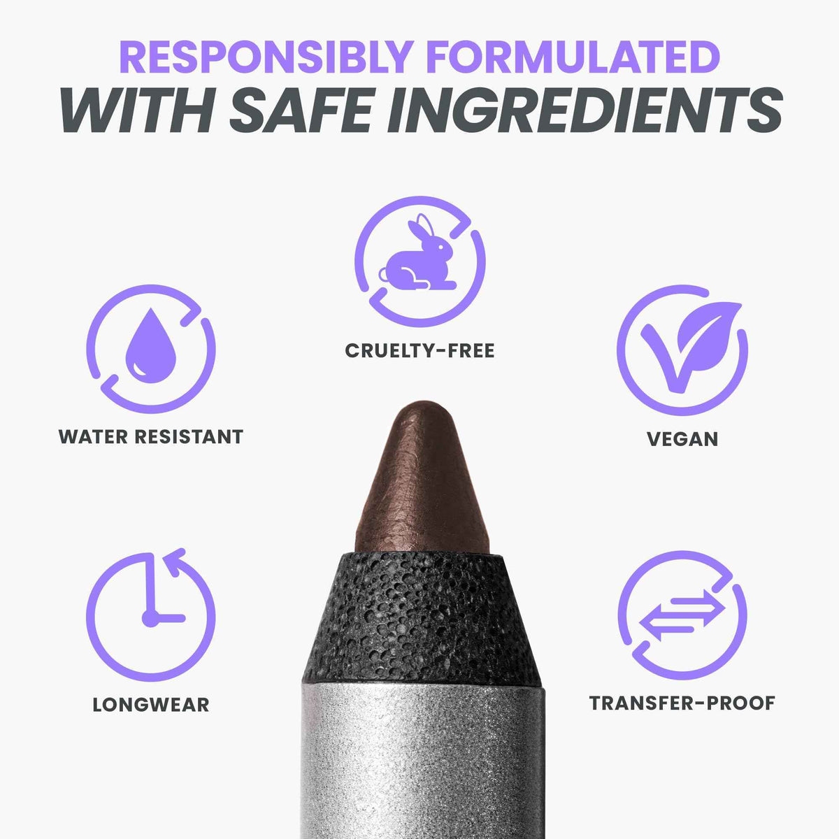 Wonderskin Eyeliner Pencil, 1440 Longwear Brown Eyeliner Pencil - Waterproof, Sharpenable & Smudge Proof (Kalamata)