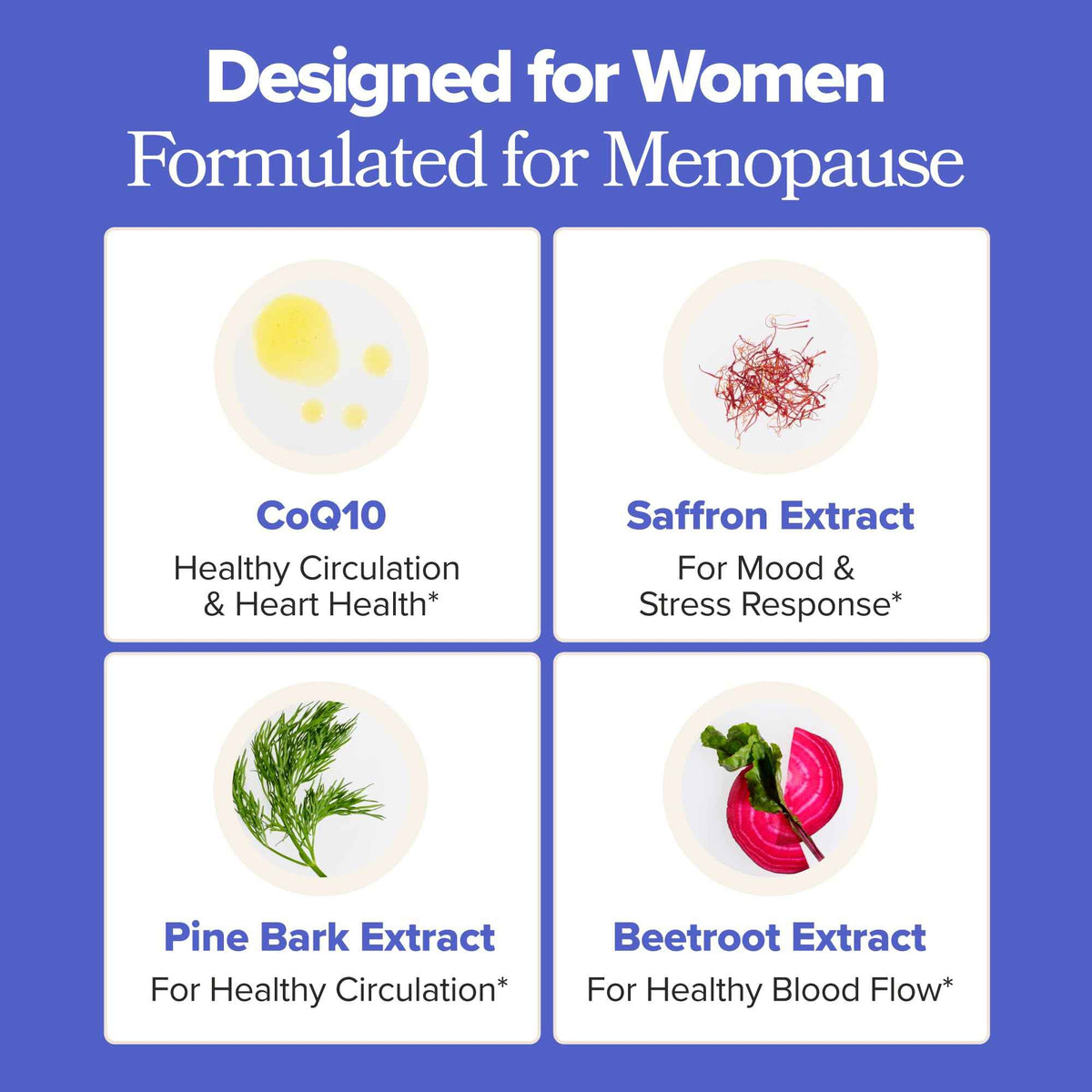 O Positiv MENO Heart + Blood Pressure Support Capsules - Daily Support for Healthy Circulation, Stress Management & Blood Pressure - with CoQ10, Beets, Pine Bark & Saffron - 30 Servings