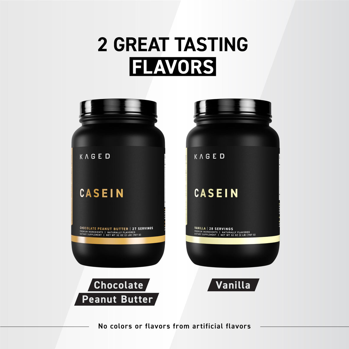 Kaged Premium Casein Protein Powder - Vanilla - Micellar Casein - Banned-Substance Free Supplement, Build Muscle, Recover Faster - Kasein - 28 Servings