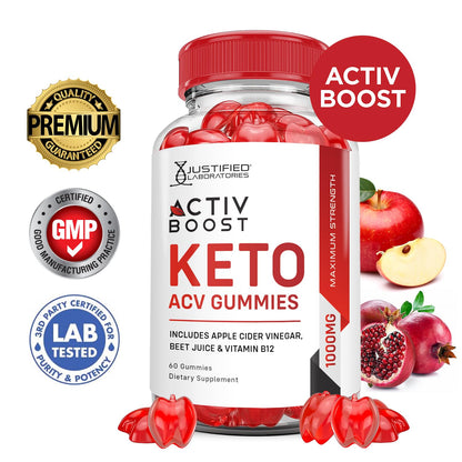 (10 Pack) Activboost Keto ACV Gummies Advanced Formula 1000MG Active Boost Keto