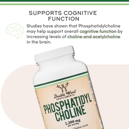 Phosphatidylcholine 1,200mg - 210 Softgels - Enhanced Version of Sunflower and Soy Lecithin (Choline Supplements) - Non-GMO and Gluten Free