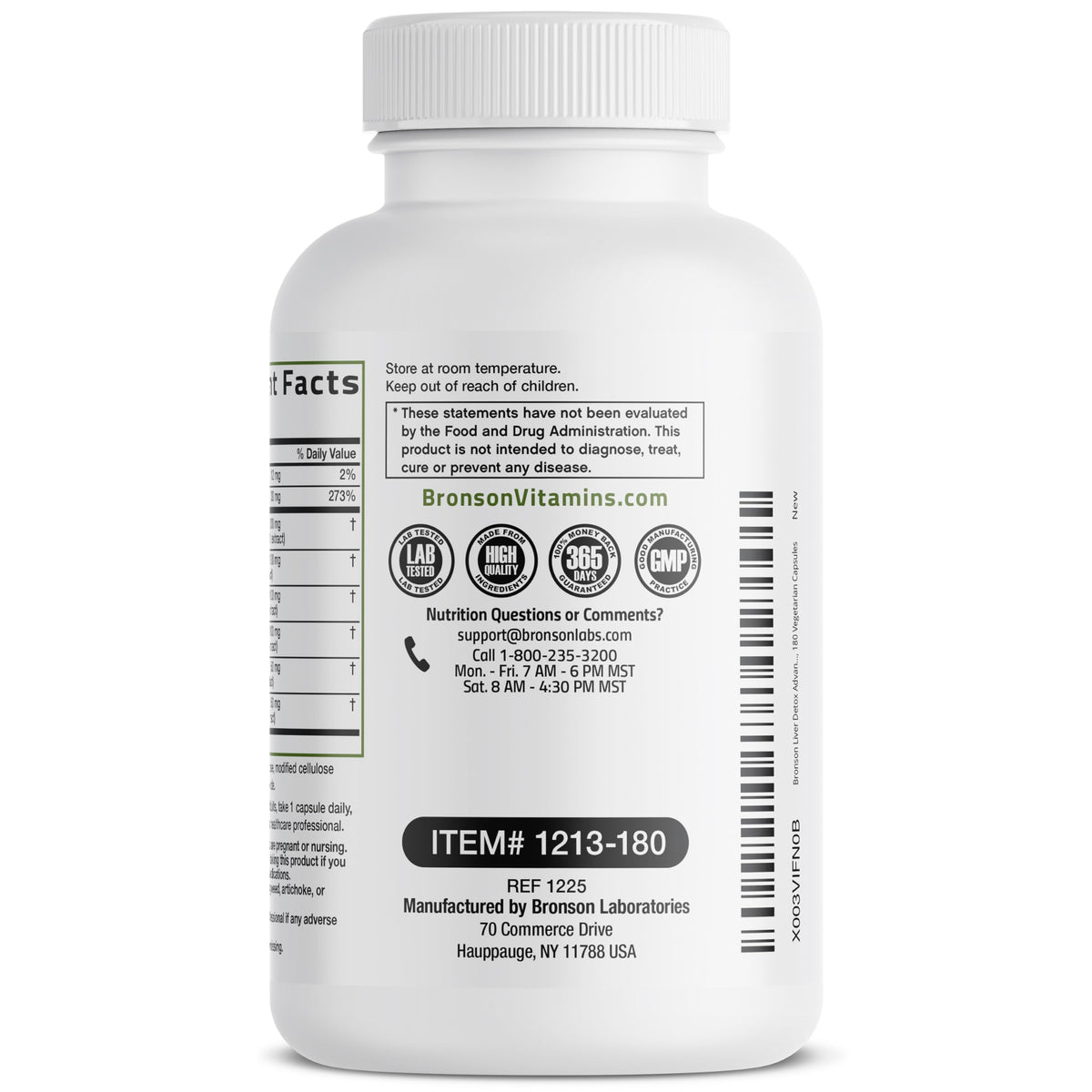 Bronson Liver Detox Advanced Detox & Cleansing Formula 60 Capsules - Liver Health Support with Milk Thistle, Dandelion Extract, Turmeric, Artichoke Leaf & Beet Root, Non-GMO, Soy-Free
