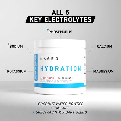 Kaged Pre Workout Sport & Hydration - Runners Bundle - Pre, Post, Intra Workout Supplement - Energy Sports Drink Mix
