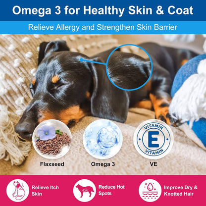 NATURE TARGET Dog Vitamins Powder, Probiotics & Digestive Enzymes for Gut Health, Glucosamine & Chondroitin & Omega 3, Complete Supplement for Homemade Dog Food, Joint & Skin & Immune Support - Probiotics & Digestive Enzymes for Gut Health, Glucosamine &