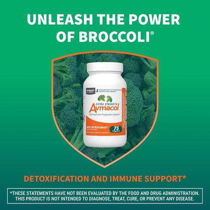 Nutramax Avmacol Extra Strength Sulforaphane Producing Supplement, 75 Tabs - Detoxification Support, #1 Researched Sulforaphane Producing Brand, with Glucoraphanin & Myrosinase, Published Studies