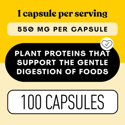 Complete Natural Products Digestive Enzyme Capsules, 550mg, 100ct - Plant-Based Formula