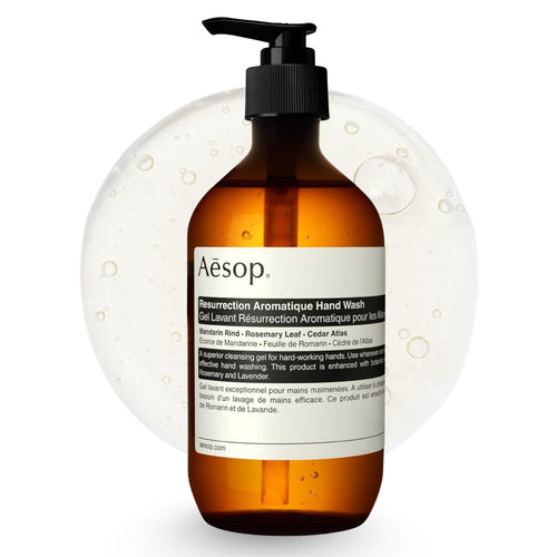 Aesop Resurrection Aromatique Hydrating Hand Wash - Gentle Non-Drying Hand Soap with Mandarin Rind, Rosemary, & Lavender