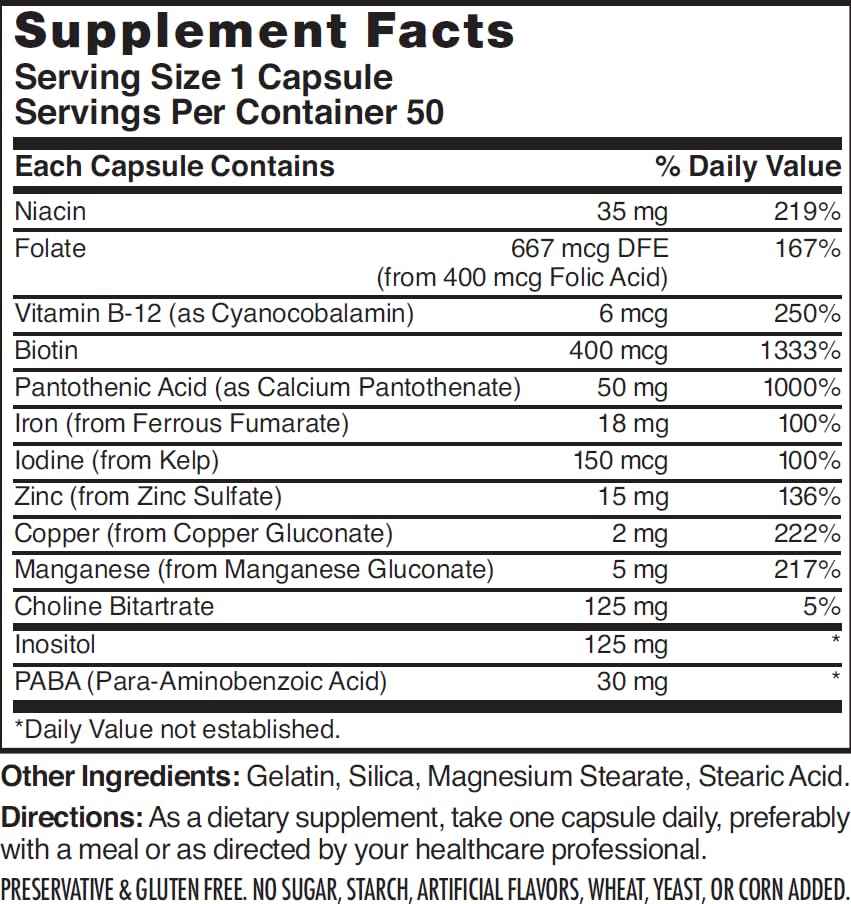 Nature's Blend Vitamins For Hair Capsules 50 Ct