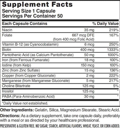 Nature's Blend Vitamins For Hair Capsules 50 Ct